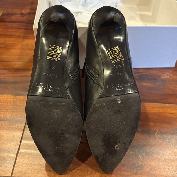 L. K. Bennett Black Leather Calf Ankle Boot 39.5 - Picture 5 of 7